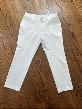 Susan Graver off White Pull-On Leggings size Medium Petite